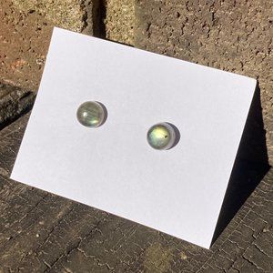 Labradorite Stud Earrings 5/16"